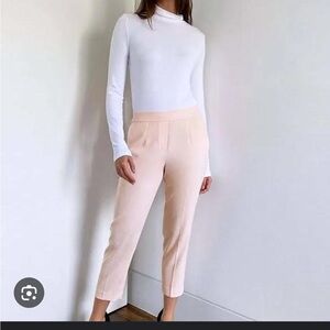 Babaton sz 8 dusty pink blush high rise pull on ankle pants